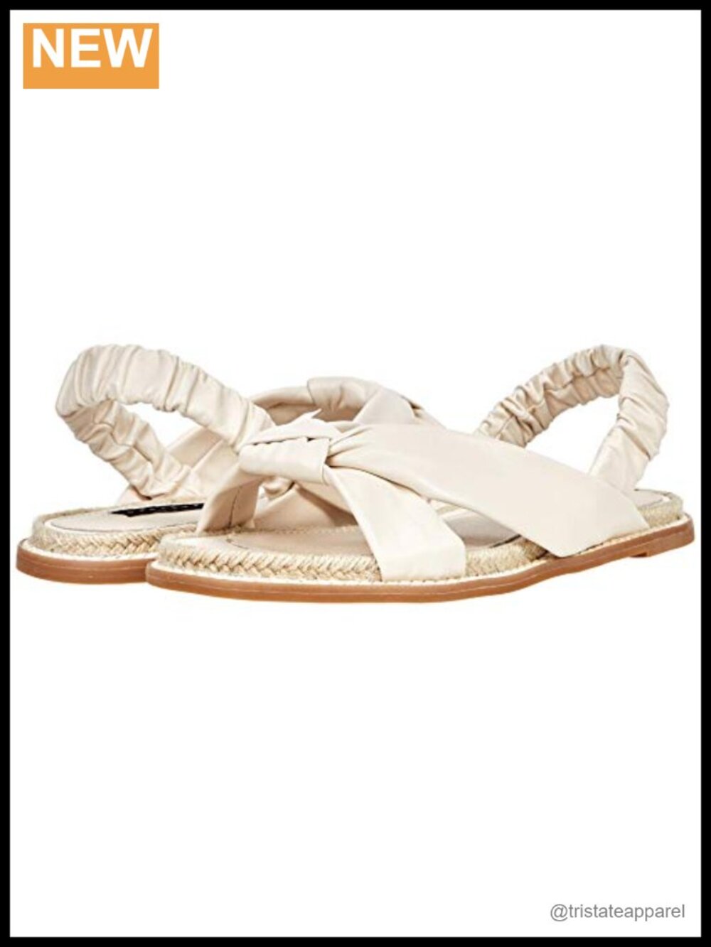 Memory Foam Slingback Sandals with Leather Lining & Almond Toe